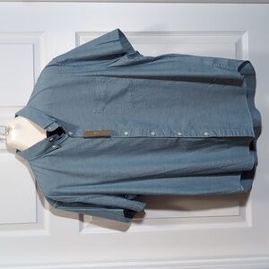 J.Crew Blue Short Sleeve Button Down Shirt, XXL